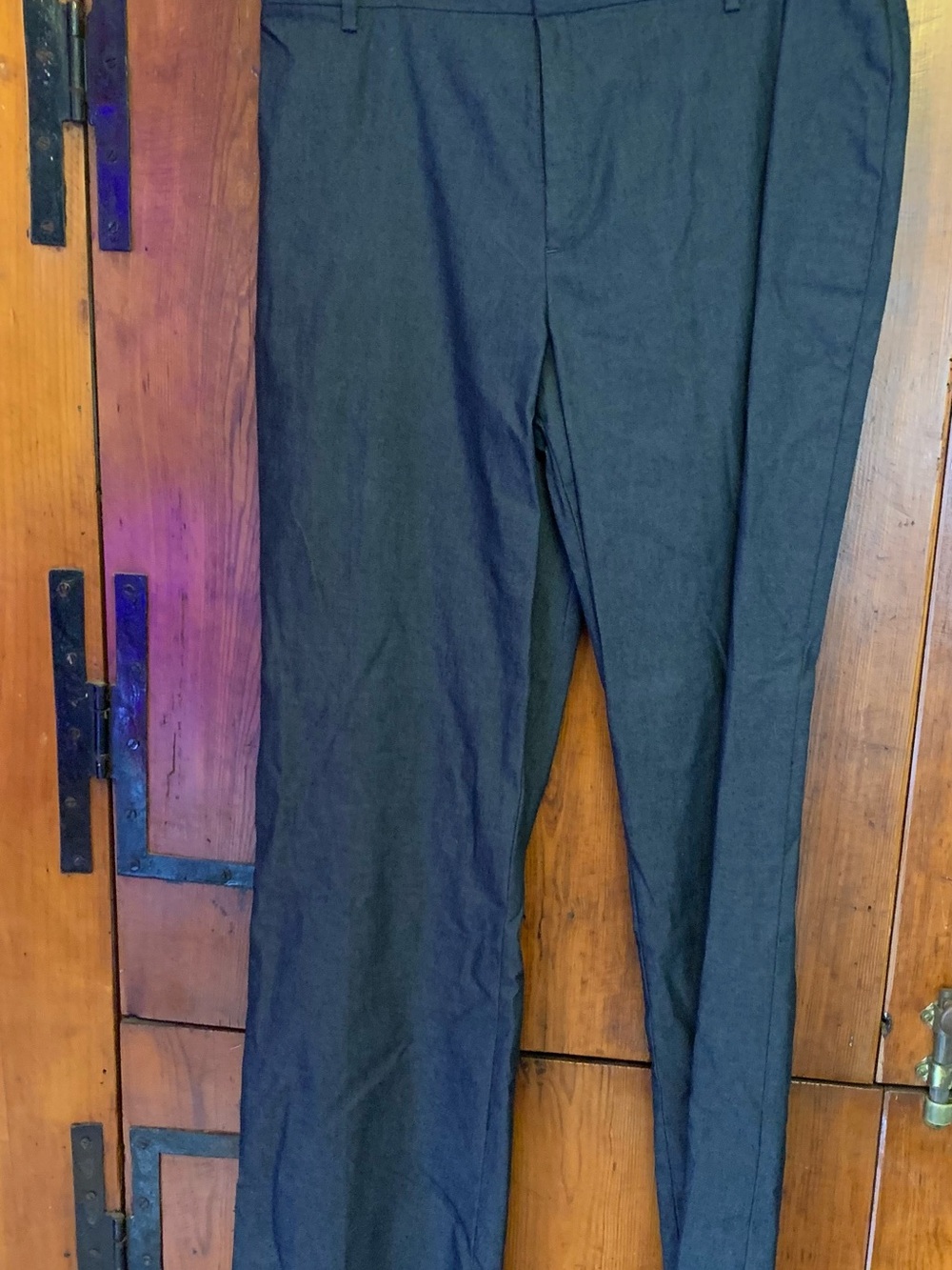 GAP Women's Straight-Leg Trousers in Charcoal